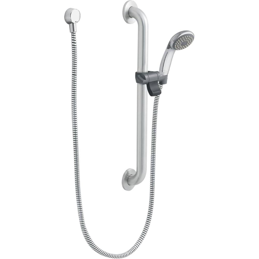 image:imageMoen 52224GBP25 Commercial Slide BarGrab Bar Hand Shower System 25 gpm Chrome