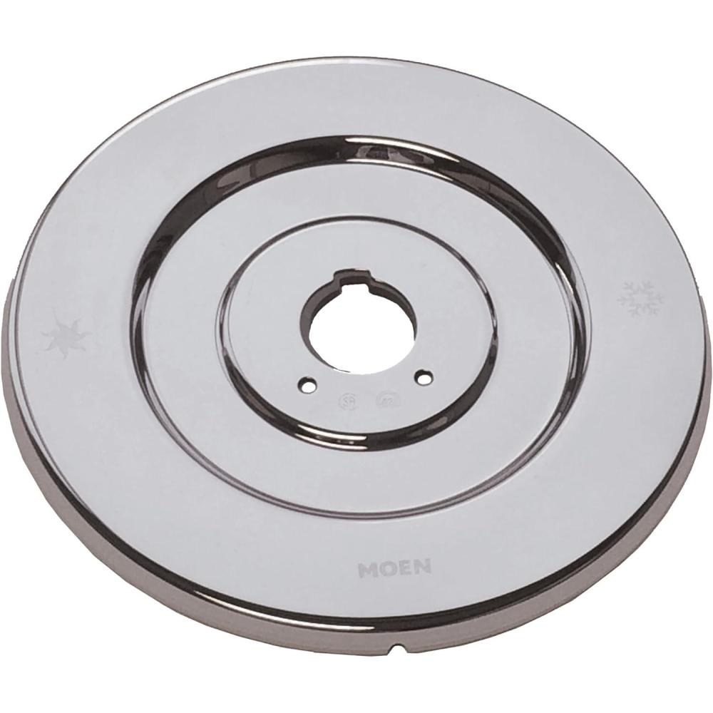 image:imageMoen Chrome Chateau Collection Replacement Escutcheon Pate for OneHandle Tub and Shower Faucets 16090