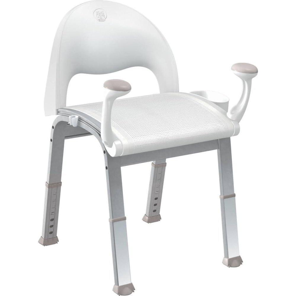image:imageMoen DN7100 Home Care Premium Adjustable Bath Safety Shower Chair with Back and Arm Rests Glacier
