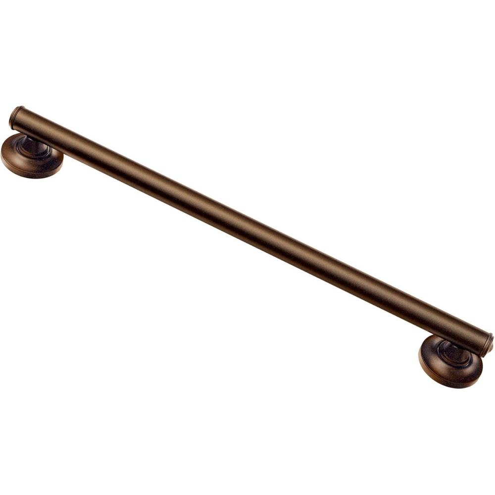 image:imageMoen LR8724D1GOWB Bathroom Safety 24Inch Designer Bathroom Grab Bar with Curled Grip Old World BronzeOld World Bronze