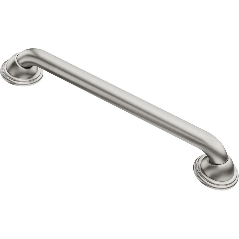 image:imageMoen LR8724D2CH Bathroom Safety 24Inch Designer Stainless Steel Grab Bar with Concealed Screws ChromeBrushed Nickel