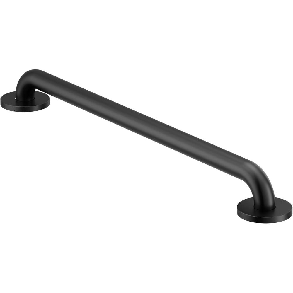 image:imageMoen Matte Black 24Inch Bathroom Safety Grab Bar with Concealed Screws for Elderly Shower Support R8724BL