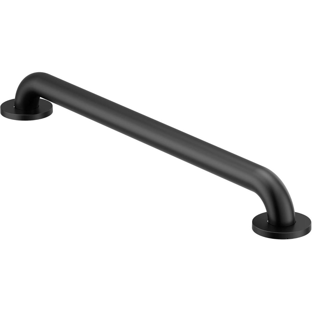 image:imageMoen Matte Black 24Inch Stainless Steel Bath Safety Grab Bar with Concealed Screws R8924BL