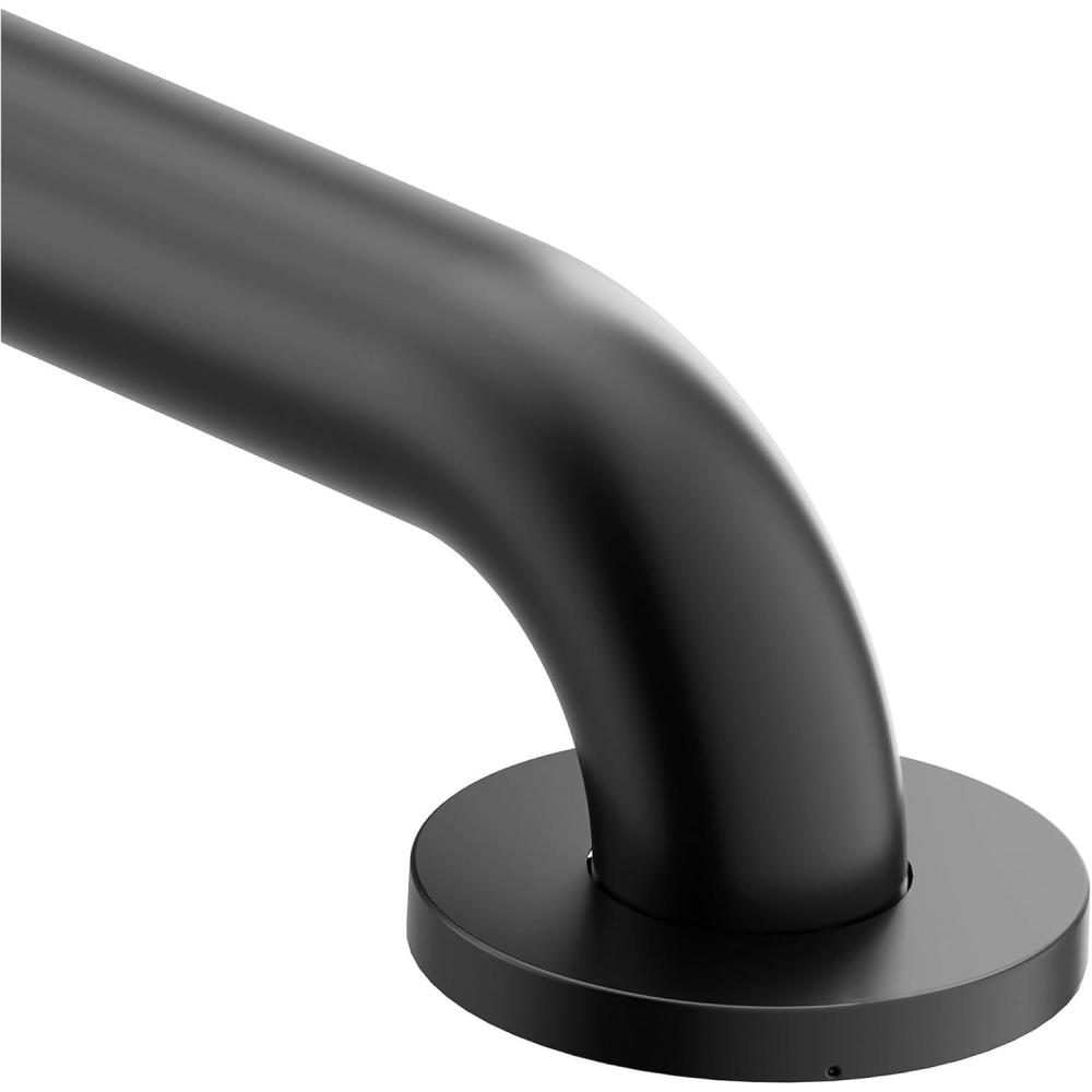 image:imageMoen Matte Black 48Inch Stainless Steel Bath Safety Grab Bar with Concealed Screws R8948BL