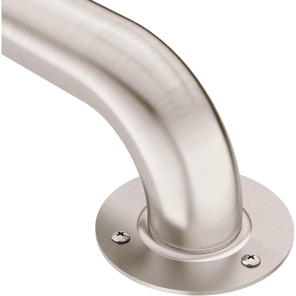 image:imageMoen R7424 Bathroom Safety 24Inch Stainless Steel Bathroom Grab Bar with Exposed Screws Stainless36 Inch