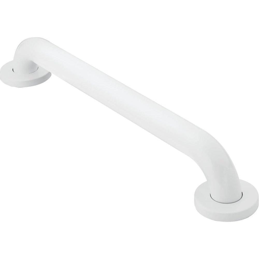 image:imageMoen R8716W Bathroom Safety 16Inch Stainless Steel Bathroom Grab Bar with Concealed Screws Glacier WhiteGlacier