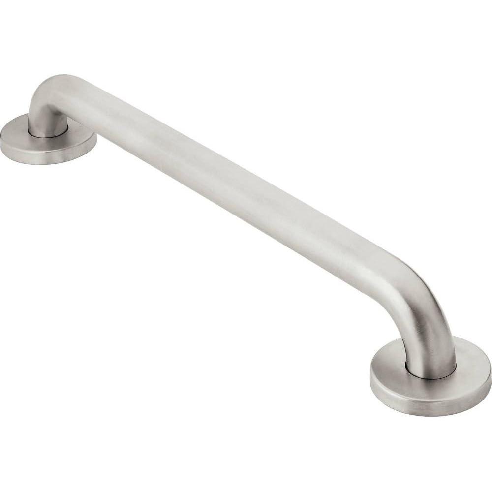 image:imageMoen R8742PS Bathroom Safety 42Inch Stainless Steel Bathroom Grab Bar with Textured Grip StainlessPeened
