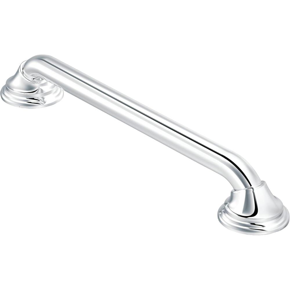 image:imageMoen R8748D3GCH Bathroom Safety 48Inch Grab Bar with Curl Grip Chrome