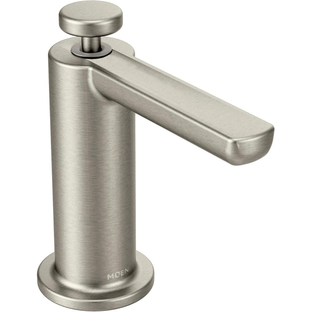 image:imageMoen Spot Resist Stainless Modern Deck Mounted Kitchen Soap Dispenser with AbovetheSink Refillable Bottle S3947SRSSpot Resist Stainless