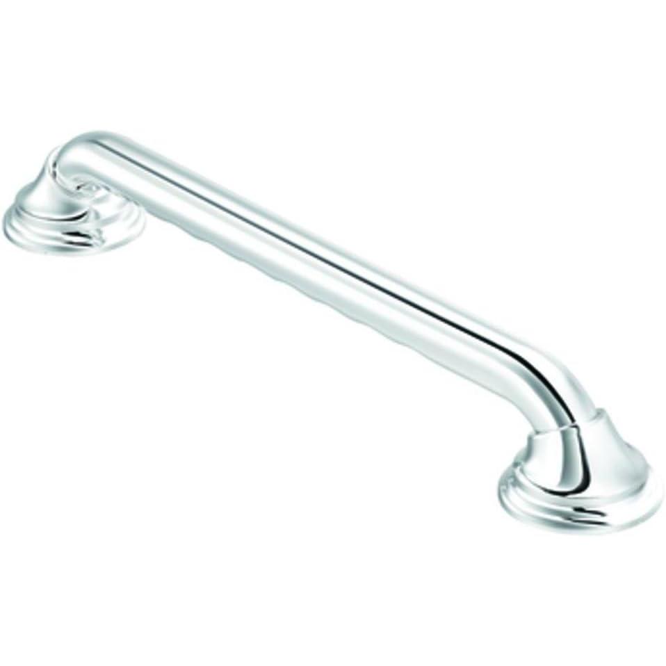 image:imageMoen Ultima Brushed Nickel Bathroom Safety 36Inch Designer Bathroom Grab Bar with Curl Grip for Handicapped or Elderly R8736D3GBNChrome