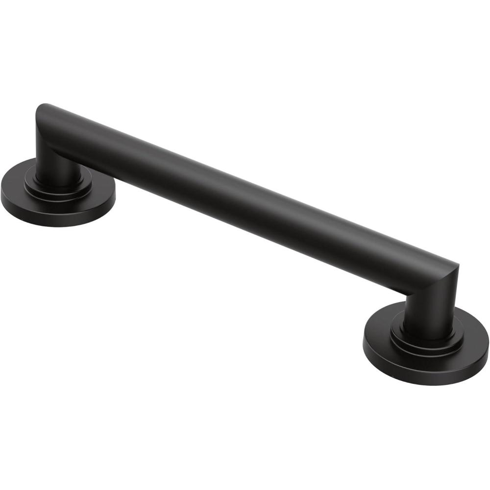 image:imageMoen YG0812BL Bathroom Safety 12Inch Stainless Steel Modern Bathroom Grab Bar
