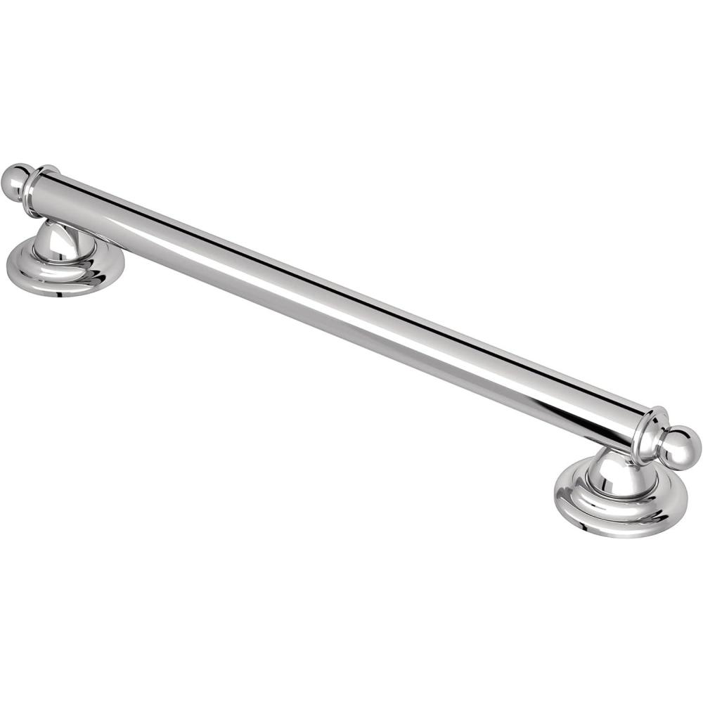 image:imageMoen YG2224CH Bathroom Safety 24Inch Stainless Steel Traditional Bathroom Grab Bar ChromeChrome