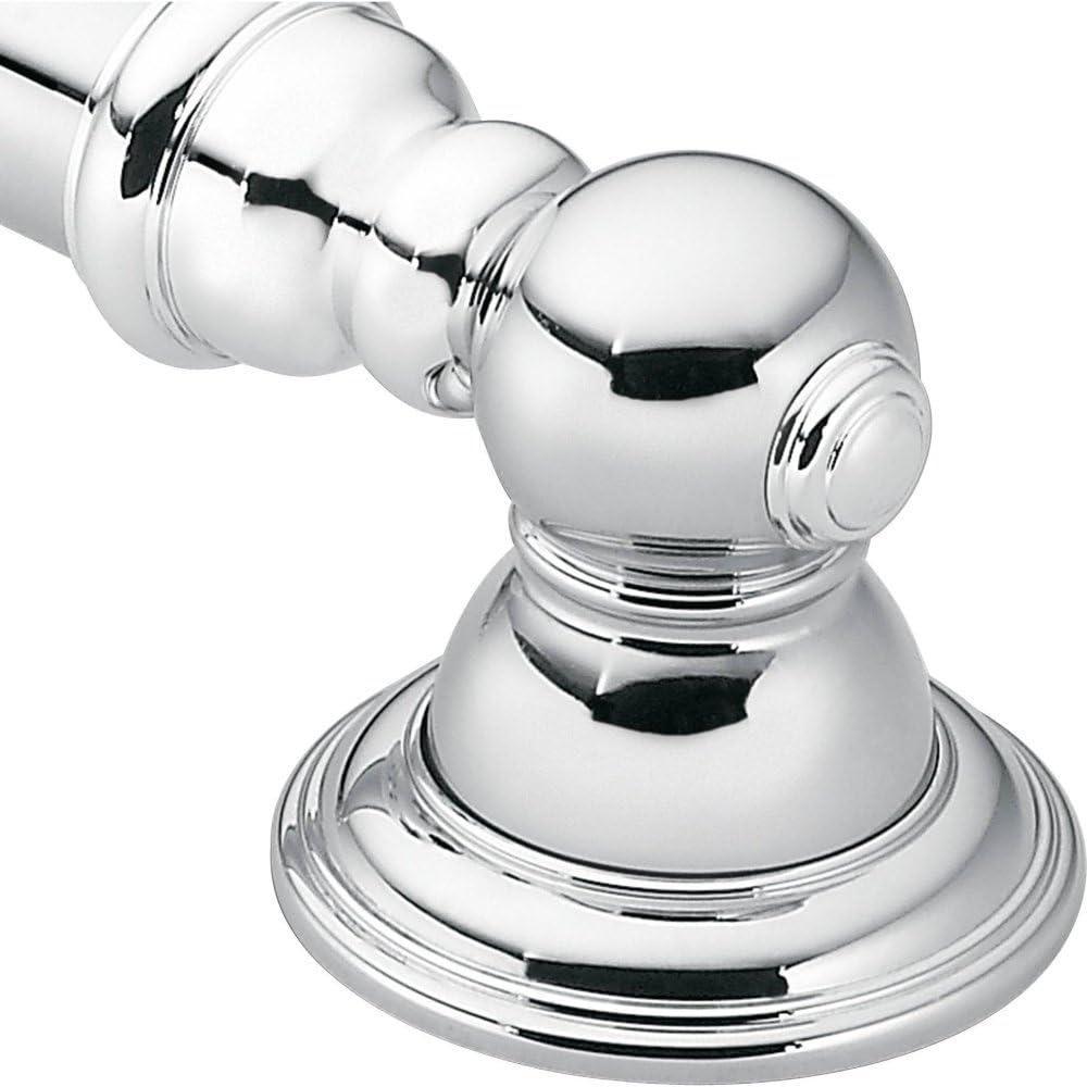 image:imageMoen YG5412CH Bathroom Safety 12Inch Stainless Steel Traditional Bathroom Grab Bar ChromeChrome