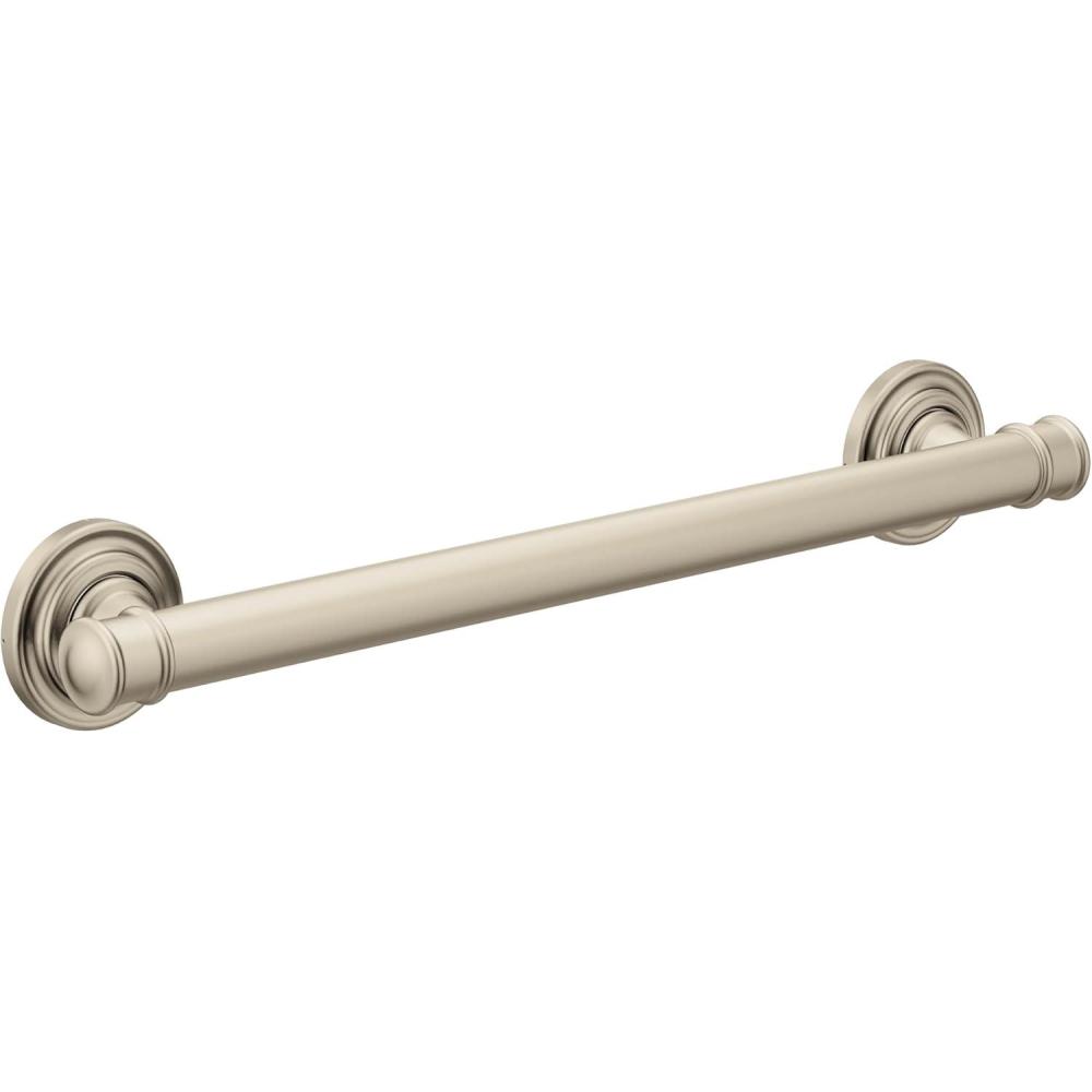 image:imageMoen YG6424ORB Bathroom Safety 24Inch Stainless Steel Traditional Bathroom Grab Bar OilRubbed BronzeBrushed Nickel