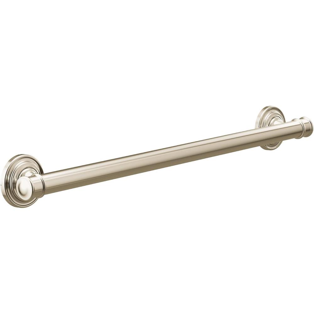 image:imageMoen YG6424ORB Bathroom Safety 24Inch Stainless Steel Traditional Bathroom Grab Bar OilRubbed BronzePolished Nickel