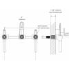 Moen 9700 M-PACT Wallmount Bathroom Sink Faucet Rough-in Valve, 1/2-Inch CC with Mounting Brackets
