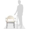 Moen DN7100 Home Care Premium Adjustable Bath Safety Shower Chair with Back and Arm Rests, Glacier