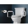 Moen Glacier White Home Care Bathroom Safety Toilet Grab Bar, Toilet Rails for Seniors, DN7015
