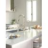 Moen S3945SRS Traditional Deck Mounted Kitchen Soap Dispenser with Above the Sink Refillable Bottle, Spot Resist Stainless(Polished Nickel)