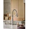Moen S3945SRS Traditional Deck Mounted Kitchen Soap Dispenser with Above the Sink Refillable Bottle, Spot Resist Stainless(Spot Resist Stainless)