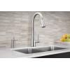 Moen Spot Resist Stainless Modern Deck Mounted Kitchen Soap Dispenser with Above-the-Sink Refillable Bottle, S3947SRS(Chrome)