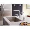 Moen Spot Resist Stainless Modern Deck Mounted Kitchen Soap Dispenser with Above-the-Sink Refillable Bottle, S3947SRS(Chrome)