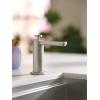 Moen Spot Resist Stainless Modern Deck Mounted Kitchen Soap Dispenser with Above-the-Sink Refillable Bottle, S3947SRS(Spot Resist Stainless)