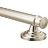 Moen YG6412NL Bathroom Safety 12-Inch Stainless Steel Traditional Bathroom Grab Bar, Polished Nickel(Polished Nickel)