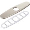 Moen 141002 Kitchen Faucet Escutcheon Deckplate for 3-Hole Installation, Chrome(Classic Stainless)