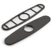 Moen 141002 Kitchen Faucet Escutcheon Deckplate for 3-Hole Installation, Chrome(Matte Black)