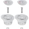 Moen 96797 Chateau Collection Replacement Tub and Shower Faucet Knob Handle Kit, Chrome and White Insert(Pack of 2)