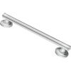 Moen Home Care Bathroom Safety 16 Inch Designer Stainless Steel Handicap Grab Bar for Bathtub and Shower, Elderly Assistance Product with Comfort Grip, Brushed Nickel, R8716D1GBN(Chrome)