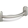 Moen LR2354DBN Bathroom Safety 9-Inch Curved Bathroom Grab Bar with Integrated Corner Shelf, Brushed Nickel(Brushed Nickel)