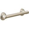 Moen YG6412NL Bathroom Safety 12-Inch Stainless Steel Traditional Bathroom Grab Bar, Polished Nickel(Polished Nickel)