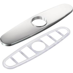 Moen 141002 Kitchen Faucet Escutcheon Deckplate for 3-Hole Installation, Chrome(Chrome)