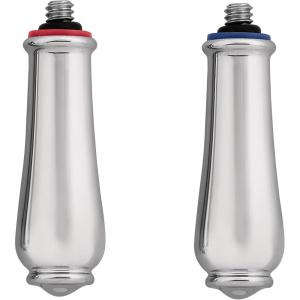 Moen 97372 Monticello Large Lever Hot and Cold Shower Handle Insert, Chrome (2-Pack)