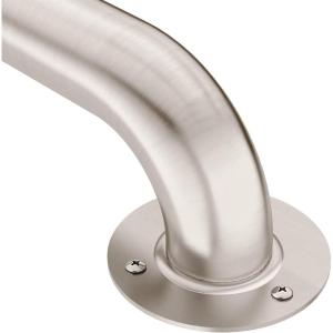 Moen LR7518 Bathroom Safety 18-Inch Stainless Steel Bathroom Grab Bar with Exposed Screws, Stainless