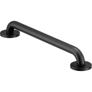 Moen Matte Black 18-Inch Stainless Steel Bath Safety Grab Bar with Concealed Screws, R8718BL