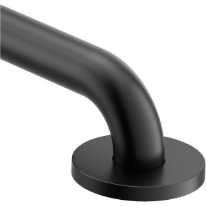 Moen Matte Black 48-Inch Stainless Steel Bath Safety Grab Bar with Concealed Screws, R8748BL