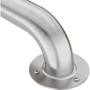 Moen R7424 Bathroom Safety 24-Inch Stainless Steel Bathroom Grab Bar with Exposed Screws, Stainless(18 Inch)