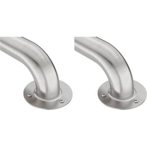Moen R7424 Bathroom Safety 24-Inch Stainless Steel Bathroom Grab Bar with Exposed Screws, Stainless(18 Inch (Pack of 2))