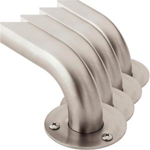 Moen R7424 Bathroom Safety 24-Inch Stainless Steel Bathroom Grab Bar with Exposed Screws, Stainless(24 Inch (Pack of 4))
