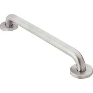 Moen R8742PS Bathroom Safety 42-Inch Stainless Steel Bathroom Grab Bar with Textured Grip, Stainless(Peened)
