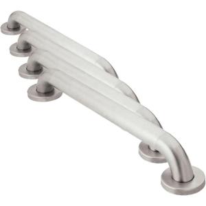 Moen R8912P Bathroom Safety 12-Inch Stainless Steel Bathroom Grab Bar with Concealed Screws, Stainless(12 Inch (Pack of 4))