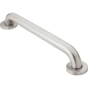 Moen R8916P Bathroom Safety 16-Inch Stainless Steel Bathroom Grab Bar, Stainless(Stainless)