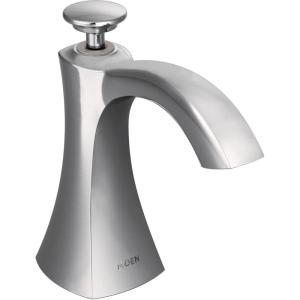 Moen S3948SRS Transitional Deck Mounted Kitchen Soap Dispenser with Above the Sink Refillable Bottle, Spot Resist Stainless(Chrome)