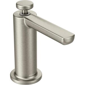 Moen Spot Resist Stainless Modern Deck Mounted Kitchen Soap Dispenser with Above-the-Sink Refillable Bottle, S3947SRS(Spot Resist Stainless)