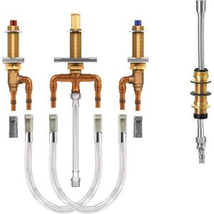 Moen Two-Handle Roman Tub Faucet Adjustable Valve with Shower Diverter, 1/2-Inch CPVC PEX Connection, 9793