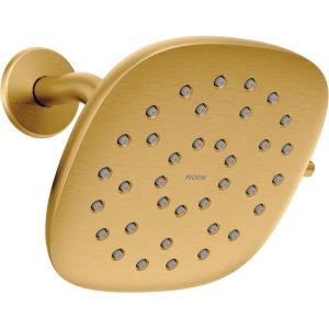 Moen Verso Eco-Performance Infiniti Dial Square Rain Shower Head, 7-Inch Diameter Spray Head, Brushed Gold, 220R5EPBG(Brushed Gold)