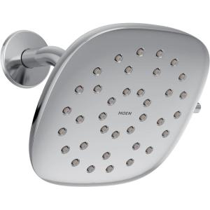 Moen Verso Eco-Performance Infiniti Dial Square Rain Shower Head, 7-Inch Diameter Spray Head, Brushed Gold, 220R5EPBG(Chrome)